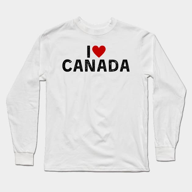 I Love Canada Long Sleeve T-Shirt by AimArtStudio